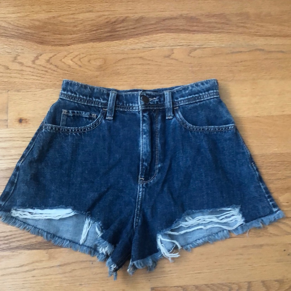 Womens Hollister Distressed Jean Shorts